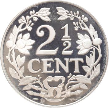 Replica Curacao 2 1/2 Cent 1944 in Zilver