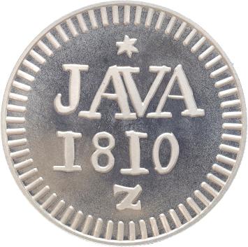 Replica Nederlands Indië 1/2 Stuiver Java 1810 in Zilver