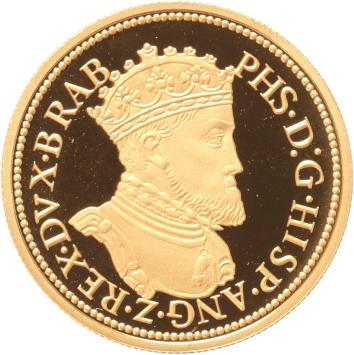 Replica van de Gouden Reaal 1557 Koning Filips II in Goud