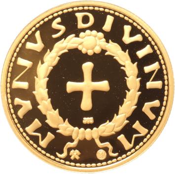 Replica van de Gouden Solidus 861 Keizer Lodewijk de Vrome in Goud