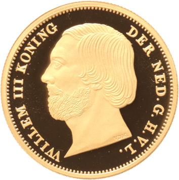 Replica van de Gouden Negotiepenning 1850 Koning Willem III in Goud 